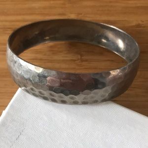 Hammered metal bangle